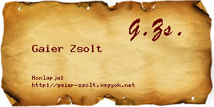 Gaier Zsolt névjegykártya